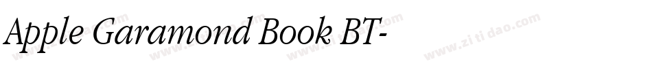 Apple Garamond Book BT字体转换